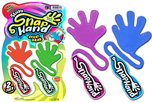 JARU Super Stretchy Sticky Hand Fidget Toy 1 Pack 2 Sticky Hands Sticky Slap Hand for Kids Adults Bulk Party Favors Goodie Bag Birthday Gifts Easter Basket Stuffers Classroom Prizes 3151 - Image 1