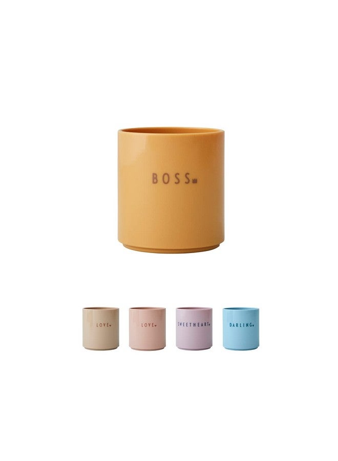 Design Letters Mini favourite Tritan sippy cup for kids (Mustard) | Feeding cups for toddler | Perfect Sippy cups for 1+ year old | BPA-free, BPS-free, drop-safe & dishwasher safe - Image 1