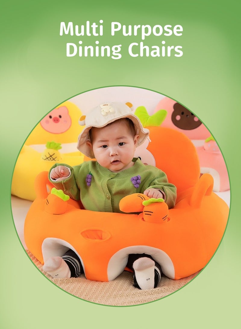 Moovant كرسي تعلم الجلوس للأطفال الرضع مضاد للسقوط، وسادة ناعمة للاحتضان، مقاعد أرضية للأطفال الرضع غير قابلة للانزلاق، كرسي تعلم على شكل لطيف، أريكة محمولة للأطفال حديثي الولادة، هدية مثالية للأطفال الصغار - Image 2