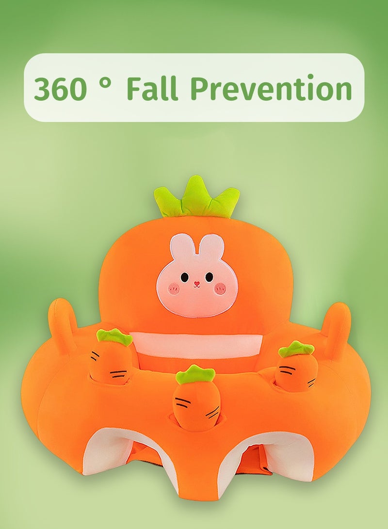 Moovant كرسي تعلم الجلوس للأطفال الرضع مضاد للسقوط، وسادة ناعمة للاحتضان، مقاعد أرضية للأطفال الرضع غير قابلة للانزلاق، كرسي تعلم على شكل لطيف، أريكة محمولة للأطفال حديثي الولادة، هدية مثالية للأطفال الصغار - Image 5