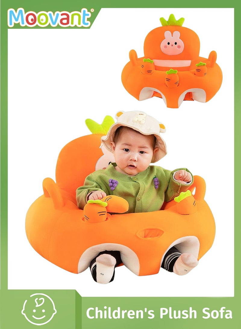 Moovant كرسي تعلم الجلوس للأطفال الرضع مضاد للسقوط، وسادة ناعمة للاحتضان، مقاعد أرضية للأطفال الرضع غير قابلة للانزلاق، كرسي تعلم على شكل لطيف، أريكة محمولة للأطفال حديثي الولادة، هدية مثالية للأطفال الصغار - Image 1