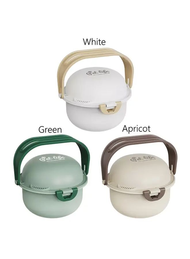 Portable Foldable Pet Travel Bowl Apricot Stainless Steel Water Bowl Durable PP Outdoor Feeding Dish For Dogs Cats - Image 1