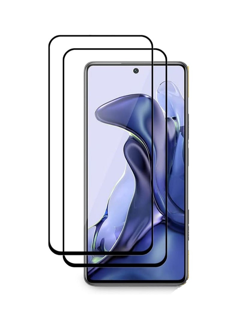 Super 2 Pieces Tempered Glass Screen Protector 5D Designed For Xiaomi 11T Full Glue Edge to Edge Full Screen Coverage And Bubble Free - Image 1