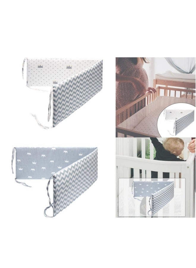 GGEROU Baby Crib Bumper Infant Bed Soft Cotton Pad Cot Protector Newborn Room Nursery Bedding Decor 130*30cm - Image 3