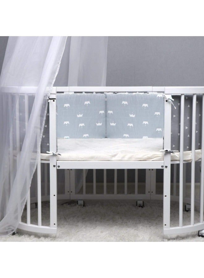 GGEROU Baby Crib Bumper Infant Bed Soft Cotton Pad Cot Protector Newborn Room Nursery Bedding Decor 130*30cm - Image 4