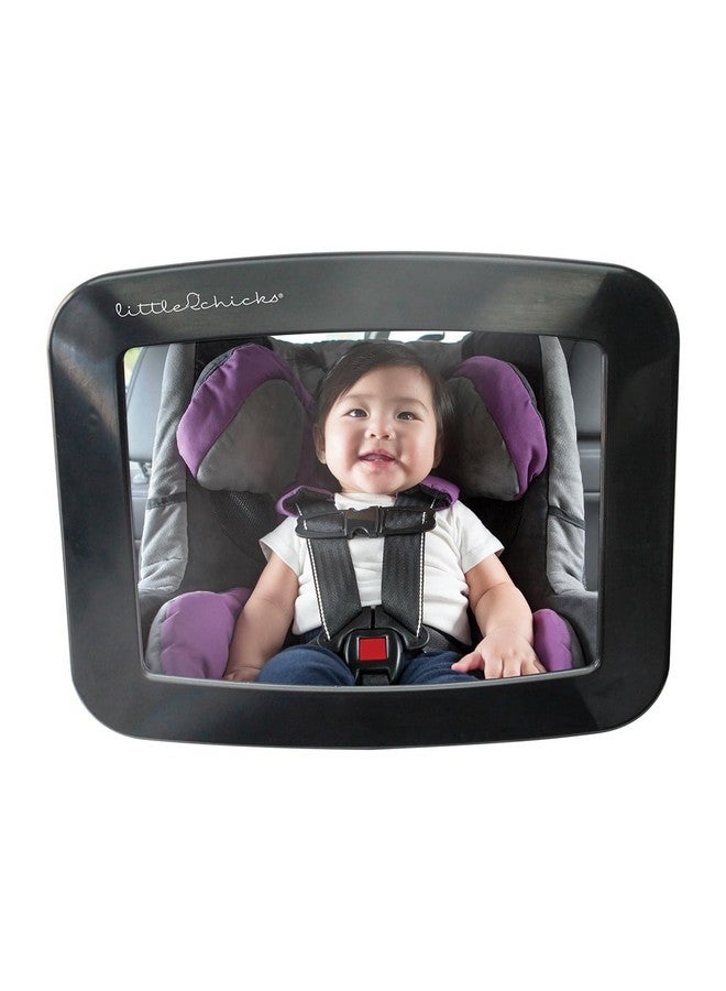 Little Chicks Adjustable Wide Angle Backseat Car Mirror - Baby Carseat Mirror for Rear Facing Car Seat - 360 Swivel Crystal Clear Optimal View - Easy Monitoring for Newborns, Infants and Toddlers - Image 1