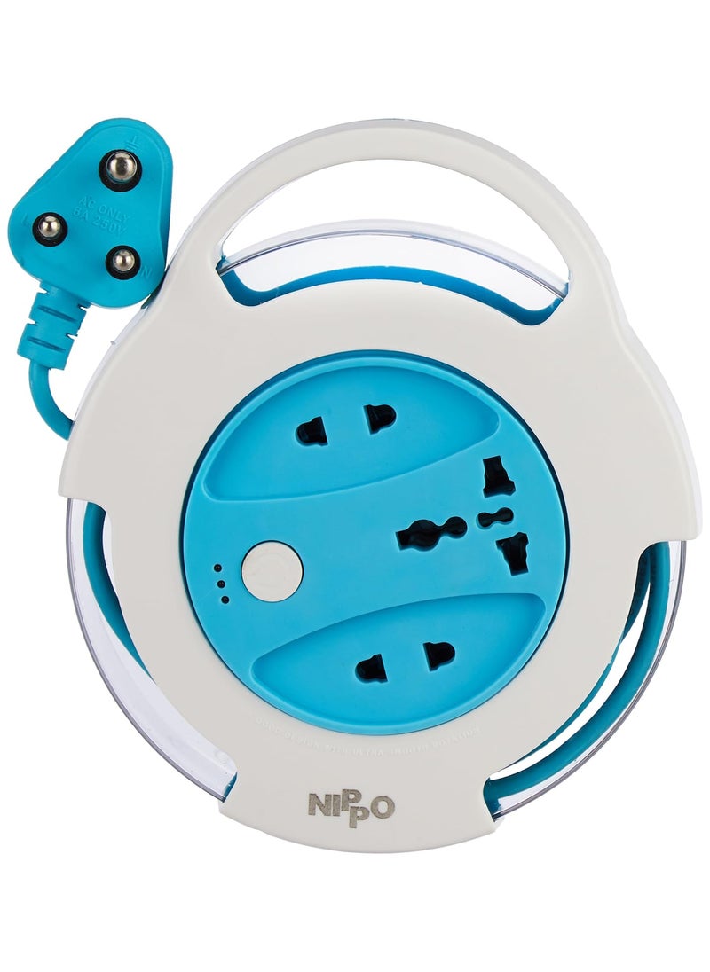 Nippo Nippo Flexi Cord I Universal Socket with Master Switch I 4 Mtr Cord I 1 Year Warranty  - Image 1