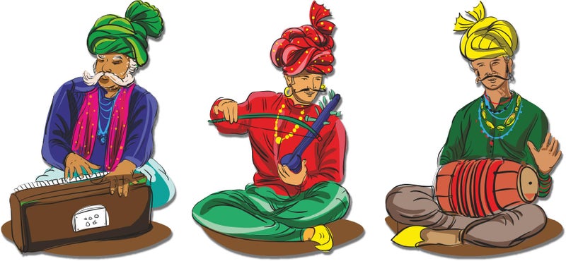MustHome Fridge Magnet | Indian Theme & Musical Insutruments | Magnet Refrigerator Stylish | Almirah | Fridge Magnet Best Souvenir Gift | Decorative Items for Kitchen Fridge Magnets Set of 3 - Image 1