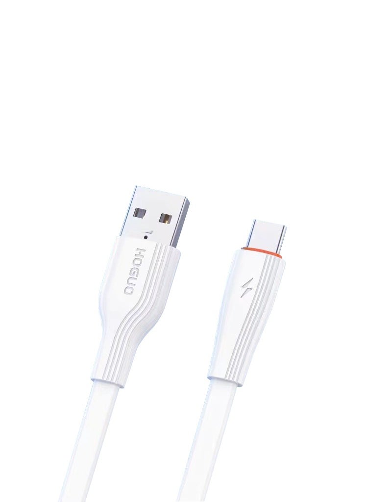 HOGUO - 1 Meter USB Type-C Output 3A Data Sync Quick Charging Cable White - Image 1