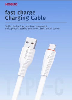HOGUO 1 Meter USB Type-C Output 3A Data Sync Quick Charging Cable White  - Image 3