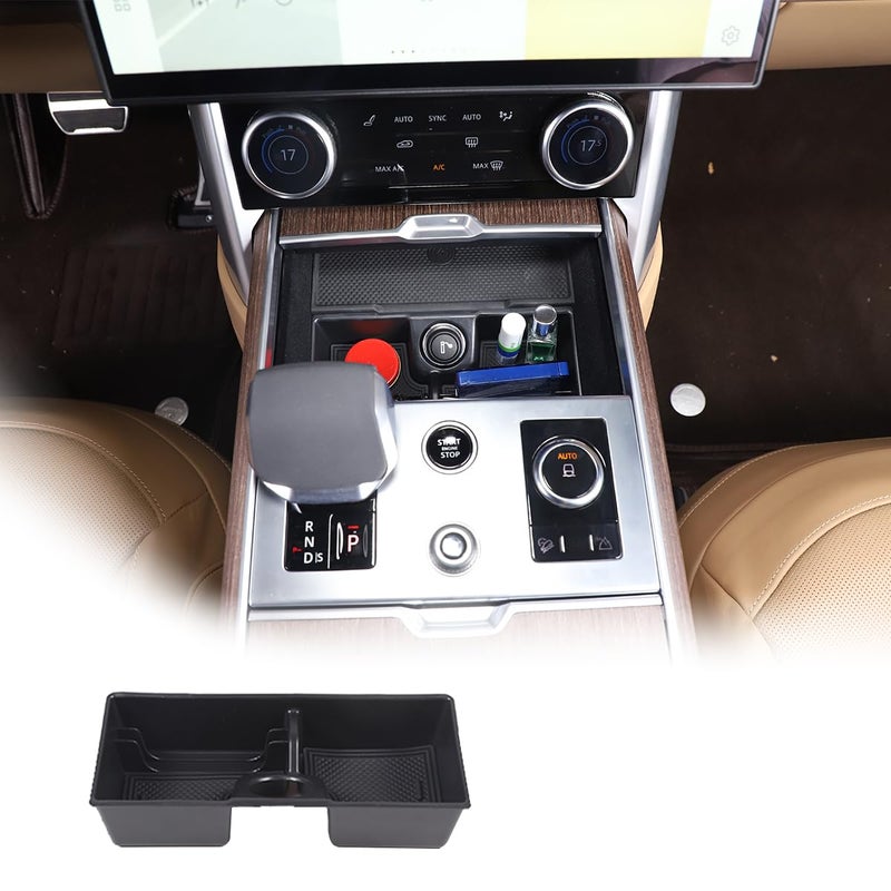 منظم كونسول مركزي من ABS لسيارة لاند روفر رينج روفر فوغ L460 2023 صندوق تخزين ذراع الراحة المركزي ملحقات صندوق الهاتف لسيارة رينج روفر سبورت 2023 لسيارة رينج روفر فوغ 2023 صندوق تخزين مركزي