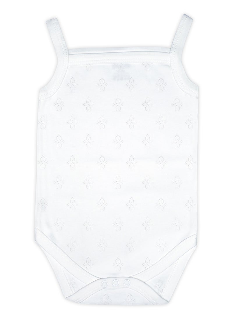 Babies Basic - BabiesBasic Super Combed Cotton, Sleeveless Printed Bodysuit, for New Born to 24months. Set of 3, White - Image 1
