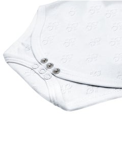 Babies Basic BabiesBasic Super Combed Cotton, Sleeveless Printed Bodysuit, for New Born to 24months. Set of 3, White  - Image 4