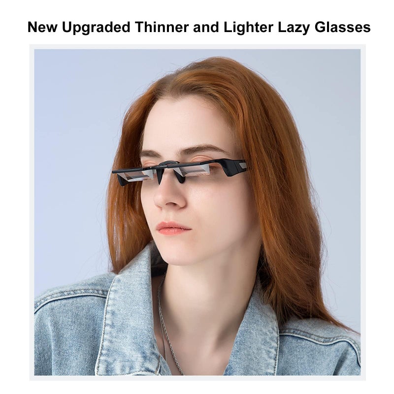 okcsc Lazy Reading Glasses Light Thinner Horizontal HD Glasses for Lying Down to Watch TV/Mobile Reading Books 90°Angle Prism Lazy Readers Glasses - Image 5