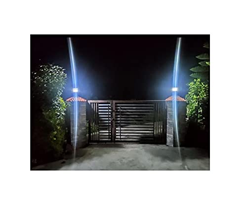 DENICRAAS Gate Light for Home - Silver Metal Outdoor Lamp Post Light for Porch/Pillar, Decorative Exterior (Pack of 4) - Image 3