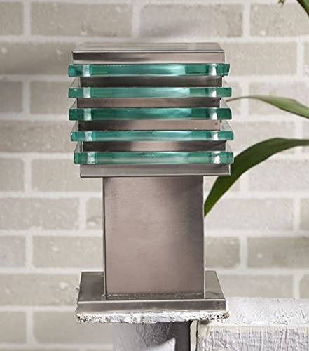 DENICRAAS Gate Light for Home - Silver Metal Outdoor Lamp Post Light for Porch/Pillar, Decorative Exterior (Pack of 4) - Image 5