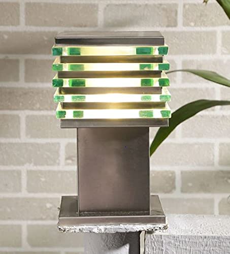 DENICRAAS Gate Light for Home - Silver Metal Outdoor Lamp Post Light for Porch/Pillar, Decorative Exterior (Pack of 4) - Image 4