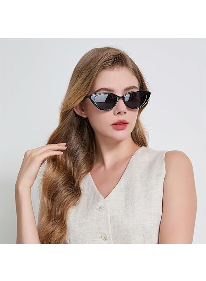 نظارات شمسية ضيقة وصغيرة بطراز عيني القطة المستقطبة للنساء - نظارات قيادة عصرية - Image 3