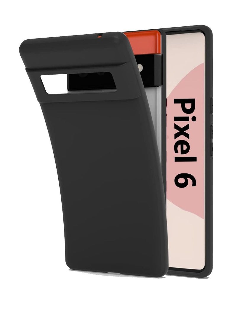 Olliwon Protective Soft Silicone Gel Rubber Case Cover For Google Pixel 6 Black - Image 1