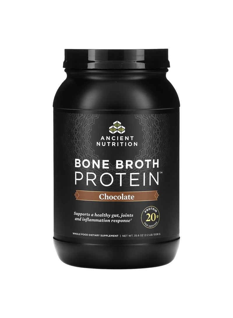 Ancient Nutrition Bone Broth Protein, Chocolate, 2.2 lbs (1,008 g)