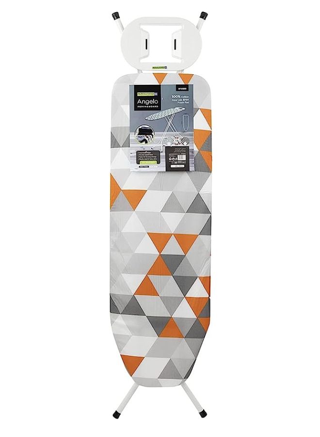 Ironing Board With Attached Cloth Rack, 122X38Cm Lightweight And Compact Ironing Board With Height Adjustment Feature, Multicolor - Image 2