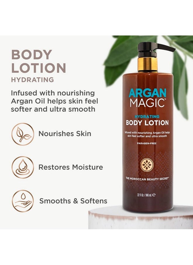 ARGAN MAGIC Hydrating Body Lotion With Argan Oil & Shea Butter For Dry Skinnourishes Skin Restores Moisture Smooths & Softens Nongreasy Formula Paraben Free (32 Oz)  - Image 3