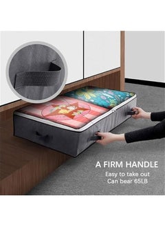 HOOKOR Under Bed Storage Containers, 6 Pack Closet Organizers and Storage Bins, Collapsible Underbed Storage Bags for Blankets, Towels, Comforter, Sweaters, Linen Sheets (32-01-6p)  - Image 4