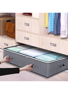 HOOKOR Under Bed Storage Containers, 6 Pack Closet Organizers and Storage Bins, Collapsible Underbed Storage Bags for Blankets, Towels, Comforter, Sweaters, Linen Sheets (32-01-6p)  - Image 5
