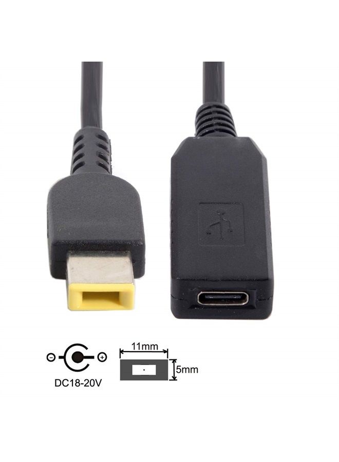 Chenyang كابل شحن محاكي PD بقوة 65 واط من USB C إلى قابس طاقة مستطيل ThinkPad X1 11.0 * 4.5 مم - Image 5