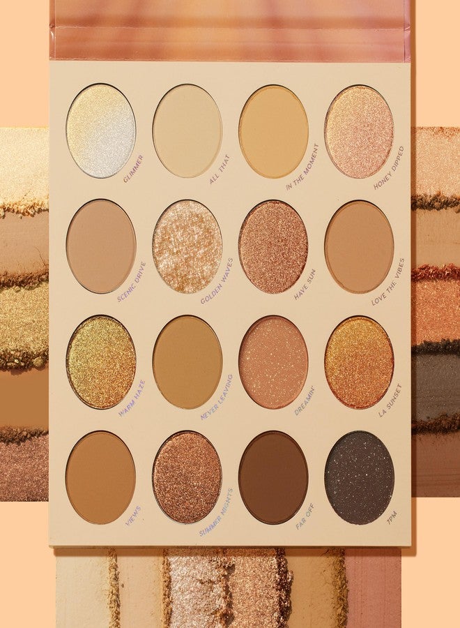 ColourPop Golden Hour Eyeshadow Palette - Sunset Tone Eye Makeup Palette with Duo-Chrome, Metallic, Matte Sparkle & Glitter Finishes - High-Pigment Eye Makeup with a Long-Wearing Formula (0.67 oz) - Image 2