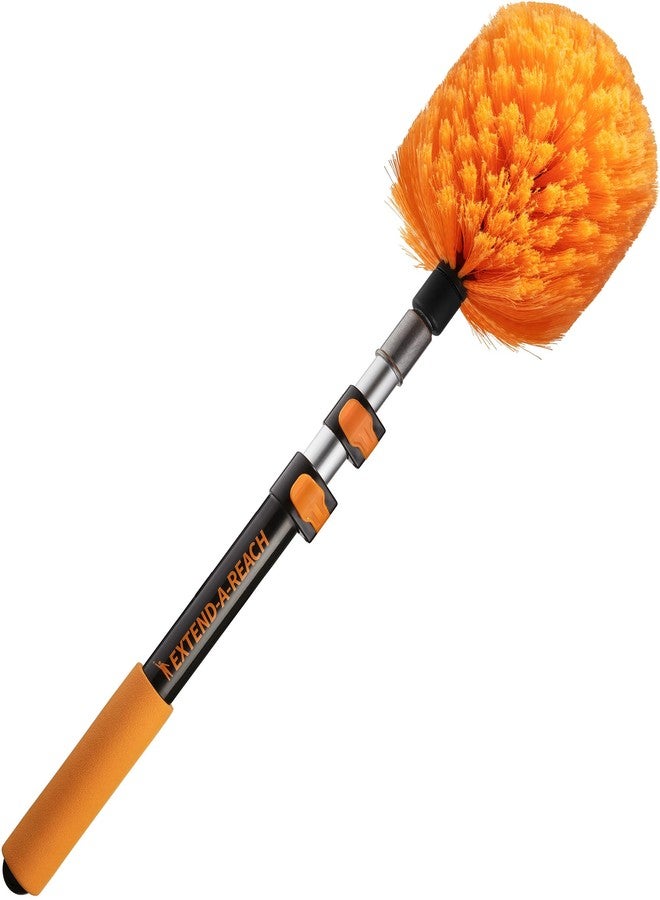 EXTEND-A-REACH 18-48״ Cobweb Duster with Extension Pole Outdoor & Indoor // Cobweb Brush and Spider Web Remover for Outside & Inside Use // Spider Brush with Lightweight & Sturdy Telescopic Extension Pole - Image 1