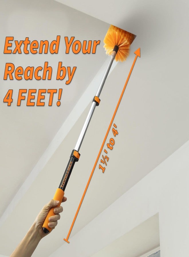 EXTEND-A-REACH 18-48״ Cobweb Duster with Extension Pole Outdoor & Indoor // Cobweb Brush and Spider Web Remover for Outside & Inside Use // Spider Brush with Lightweight & Sturdy Telescopic Extension Pole - Image 3