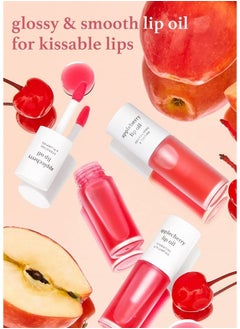 NOONI Appleseed Lip Oil Set - Appleberry & Applecherry | with Apple Seed Oil, Lip Oil Duo, Lip Stain, Gift Sets, For Chapped and Flaky Lips  - Image 2