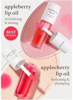 NOONI Appleseed Lip Oil Set - Appleberry & Applecherry | with Apple Seed Oil, Lip Oil Duo, Lip Stain, Gift Sets, For Chapped and Flaky Lips  - Image 3