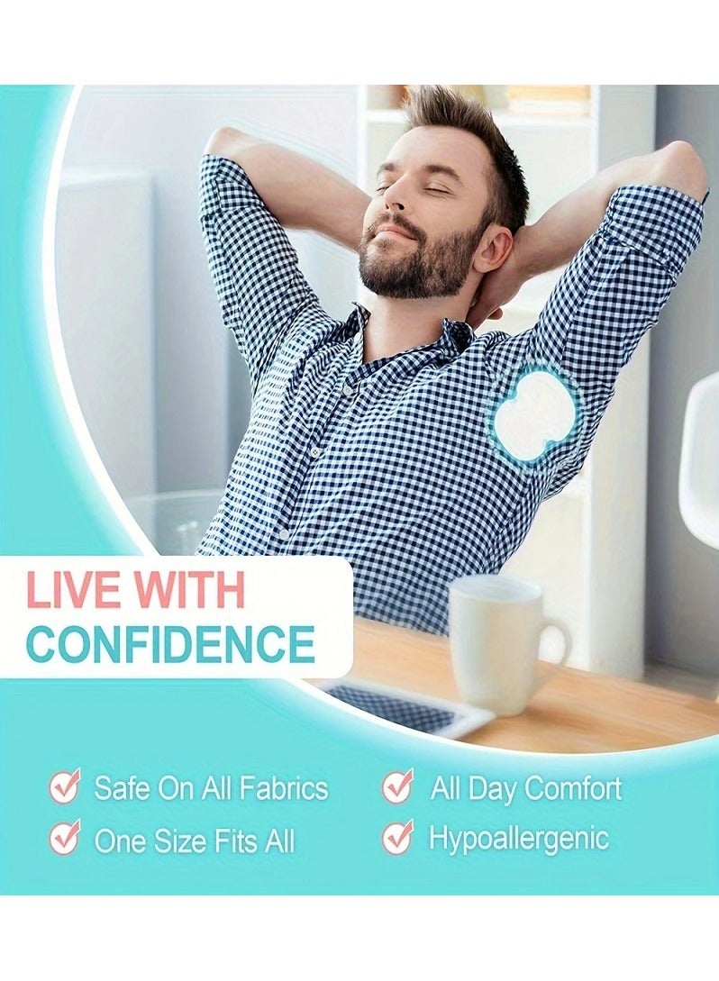 وسادات العرق تحت الإبط للاستعمال مرة واحدة سريعة الجفاف، لاصقة  ماصة، غير مرئية - حماية من الرائحة والرطوبة للرجال والنساء  - 40 قطعة -  مثالية للفساتين والقمصان والملابس الضيقة - وسادات تعرق - Image 2