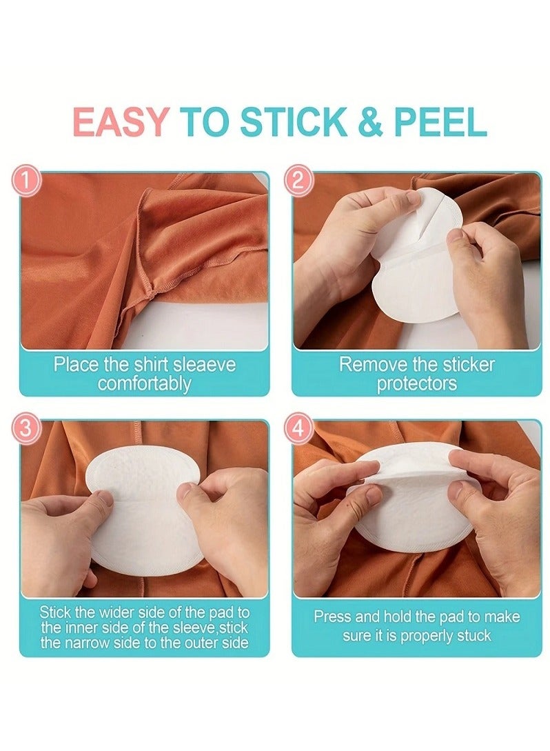 وسادات العرق تحت الإبط للاستعمال مرة واحدة سريعة الجفاف، لاصقة  ماصة، غير مرئية - حماية من الرائحة والرطوبة للرجال والنساء  - 40 قطعة -  مثالية للفساتين والقمصان والملابس الضيقة - وسادات تعرق - Image 4