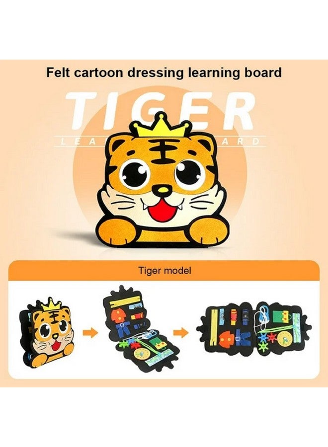 AUGEN Busy Board, Busy Board for Toddlers, Sensory Board, Montessori Activity Board, Fidget Board Educational Toy - for Preschool Gift, Learning Travel Toy (Tiger),Multicolor - Image 3