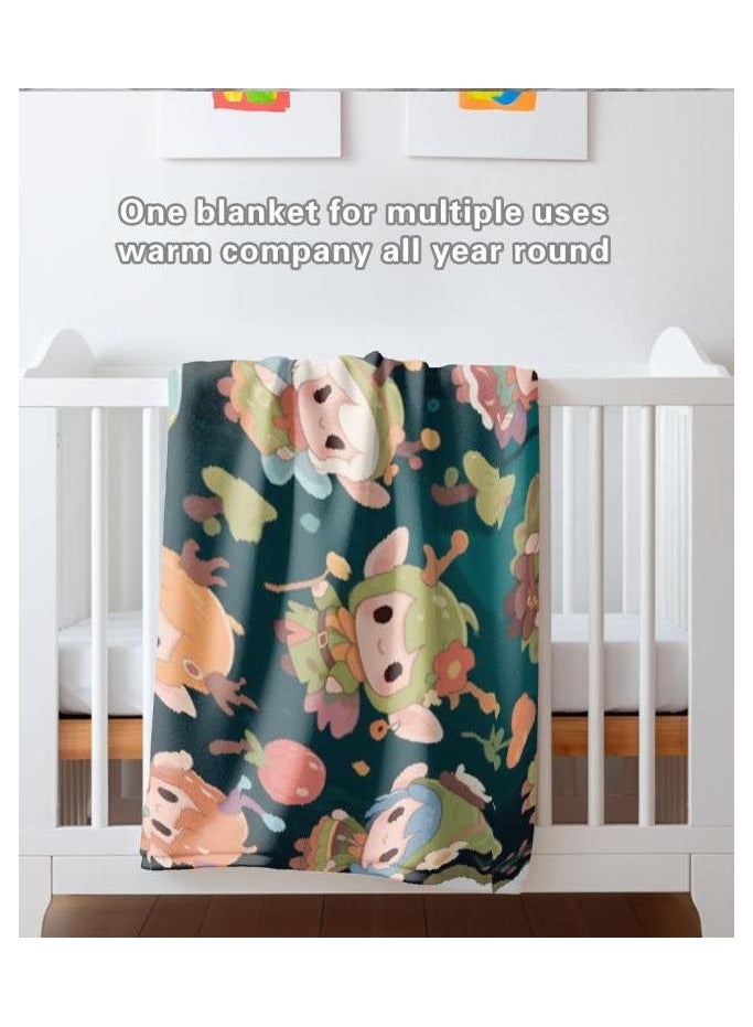 general Children's or student cartoon flannel thin blanket (warm and comfortable, suitable for sleep, games) 100cm*150cm - Image 1