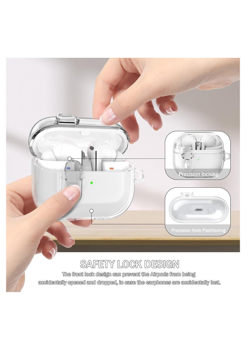 حافظة سامسونج Galaxy Buds3 / Buds3Pro من سامسونج Galaxy Buds3 / Buds3Pro مع مجموعة تنظيف 3 في 1 - حافظة قفل ممتازة لبدلات Buds3 / Buds3Pro، تصميم مقاوم للصدمات، متينة وخفيفة الوزن (شفاف) - Image 5