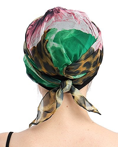 FocusCare Chemo Turbans Print Scarves DIY Easy Tie Cancer Headwear Bandana Hats - Image 4