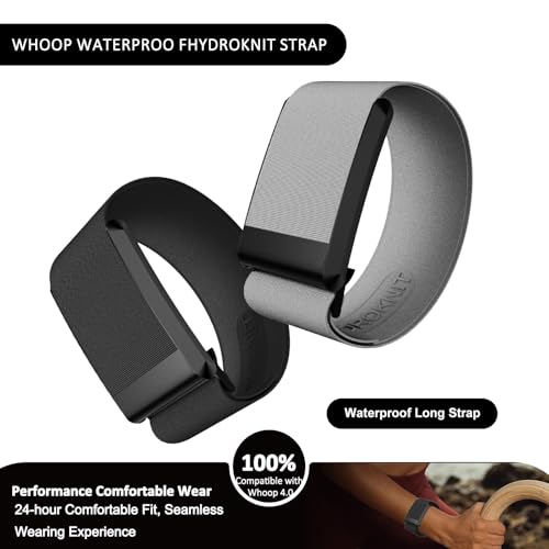 fitspur Waterproof and Quick-Drying Hydroknit Replacement Bicep Band,Compatible with Whoop 4.0 for Fitness Tracker(38cm) (Black) - Image 2
