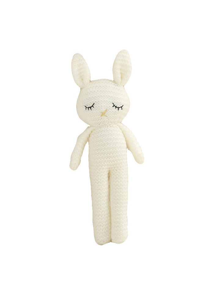 Y&D Cute Knitted Rabbit Plush Toy Doll Children's Toys Gifts Wedding Dolls - Image 2
