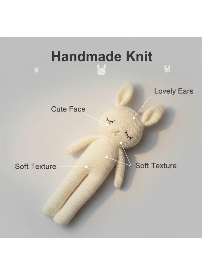 Y&D Stuffed Plush Baby Crochet Bunny Rabbit Eid Gifts Handmade Stuffed Animal Hand-Knit Doll Children Lovey Sleep Toy Newborn Baby - Image 3
