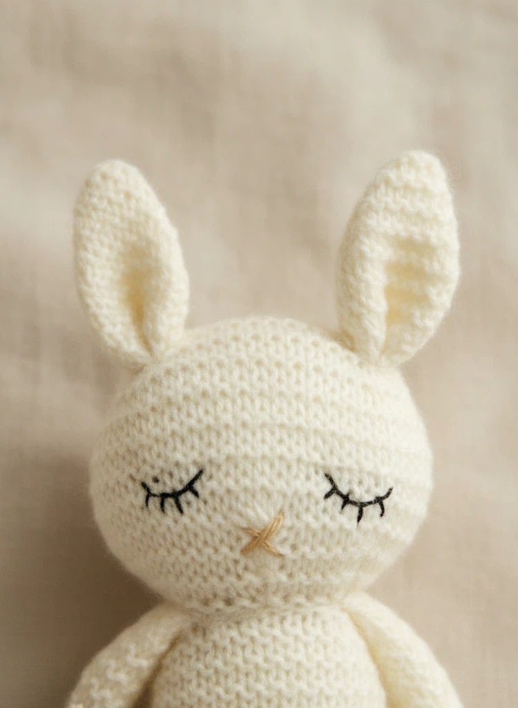Y&D Stuffed Plush Baby Crochet Bunny Rabbit Eid Gifts Handmade Stuffed Animal Hand-Knit Doll Children Lovey Sleep Toy Newborn Baby - Image 4