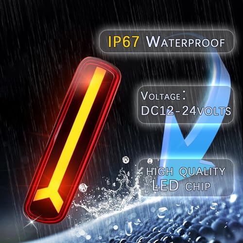 PGTOPONE LED Rear Bumper Reflectors Fog Brake Tail Light Lamps Compatible with Toyota Land Cruiser Lexus LX470 1998-2007 Add on Turn Signal Accessories (RED STYLE) - Image 4