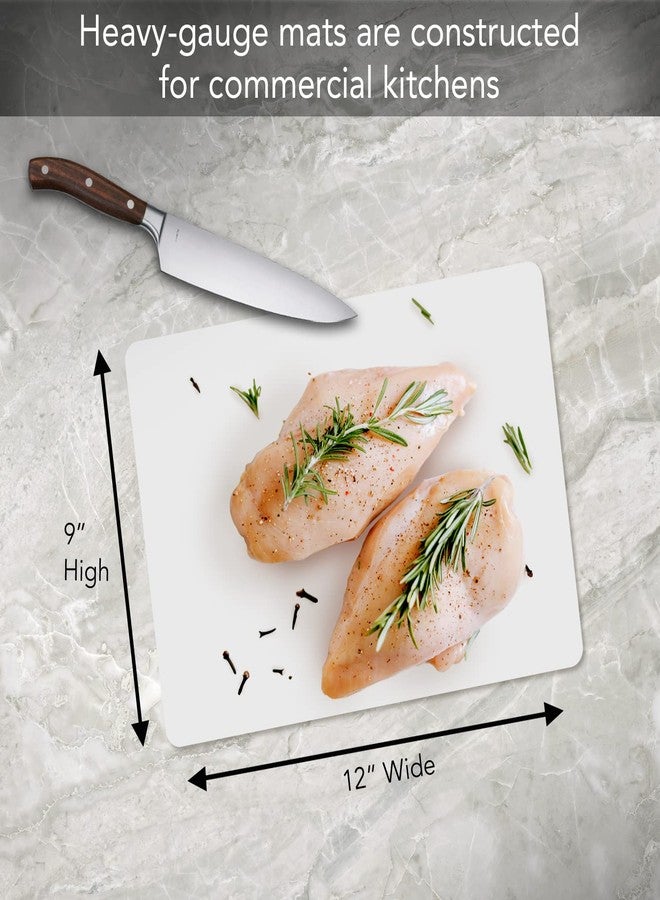 Counterart Cut N' Funnel Food Service Grade Heavy Gauge Flexible Cutting Board Mats 4 Pack 9” x 12” Made in the USA BPA Free Plastic Dishwasher Safe - Image 5
