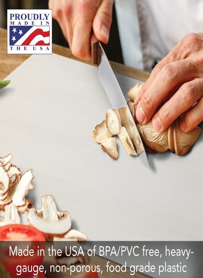 Counterart Cut N' Funnel Food Service Grade Heavy Gauge Flexible Cutting Board Mats 4 Pack 9” x 12” Made in the USA BPA Free Plastic Dishwasher Safe - Image 4