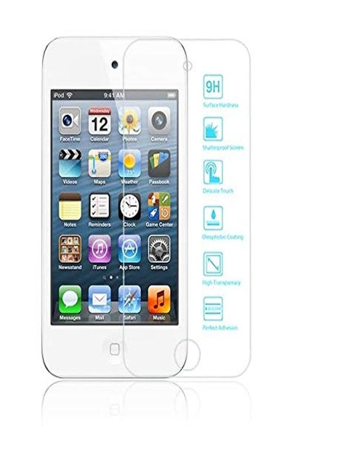 eTECH Collection [2 Pack] Tempered Glass Screen Protector Compatible with/For Apple iPod Touch 4th Generation - Transparent Crystal Clear/Bubble Free/Anti Scratch