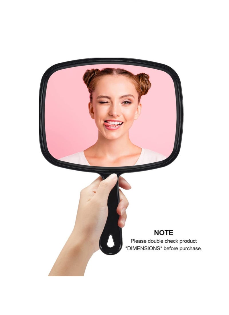 Large Hand Mirror Salon Barber Hairdressing Handheld Mirror With Handle Multicolor