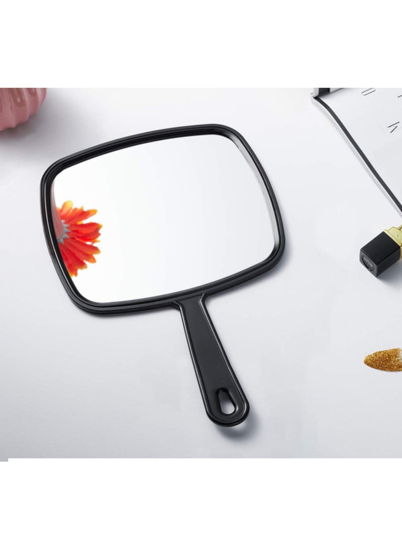 Large Hand Mirror Salon Barber Hairdressing Handheld Mirror With Handle Multicolor